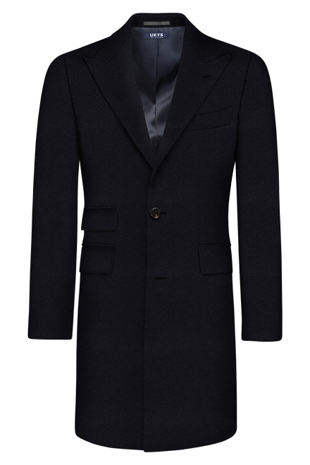 Solid Dark Navy Custom Overcoat