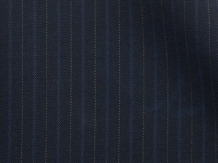 UKYS Orvyn Blue Bengal Stripe in Black Pinstripe Suit