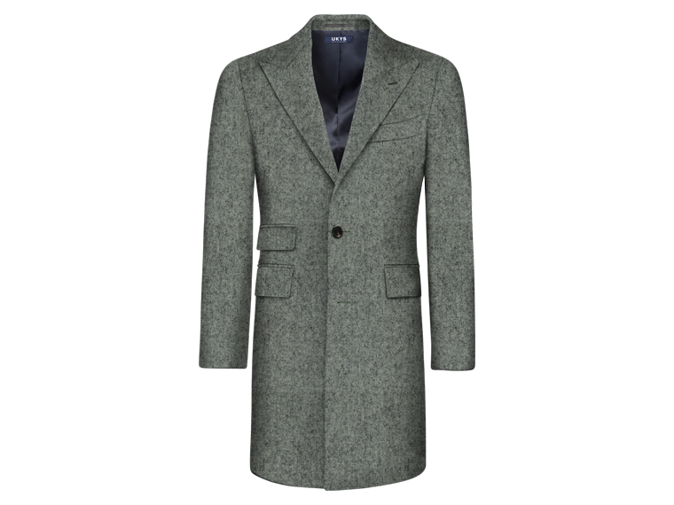 Solid Light Grey Custom Overcoat